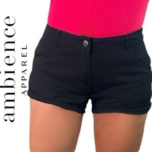 Ambiance Apparel Women's Black Jean Shorts